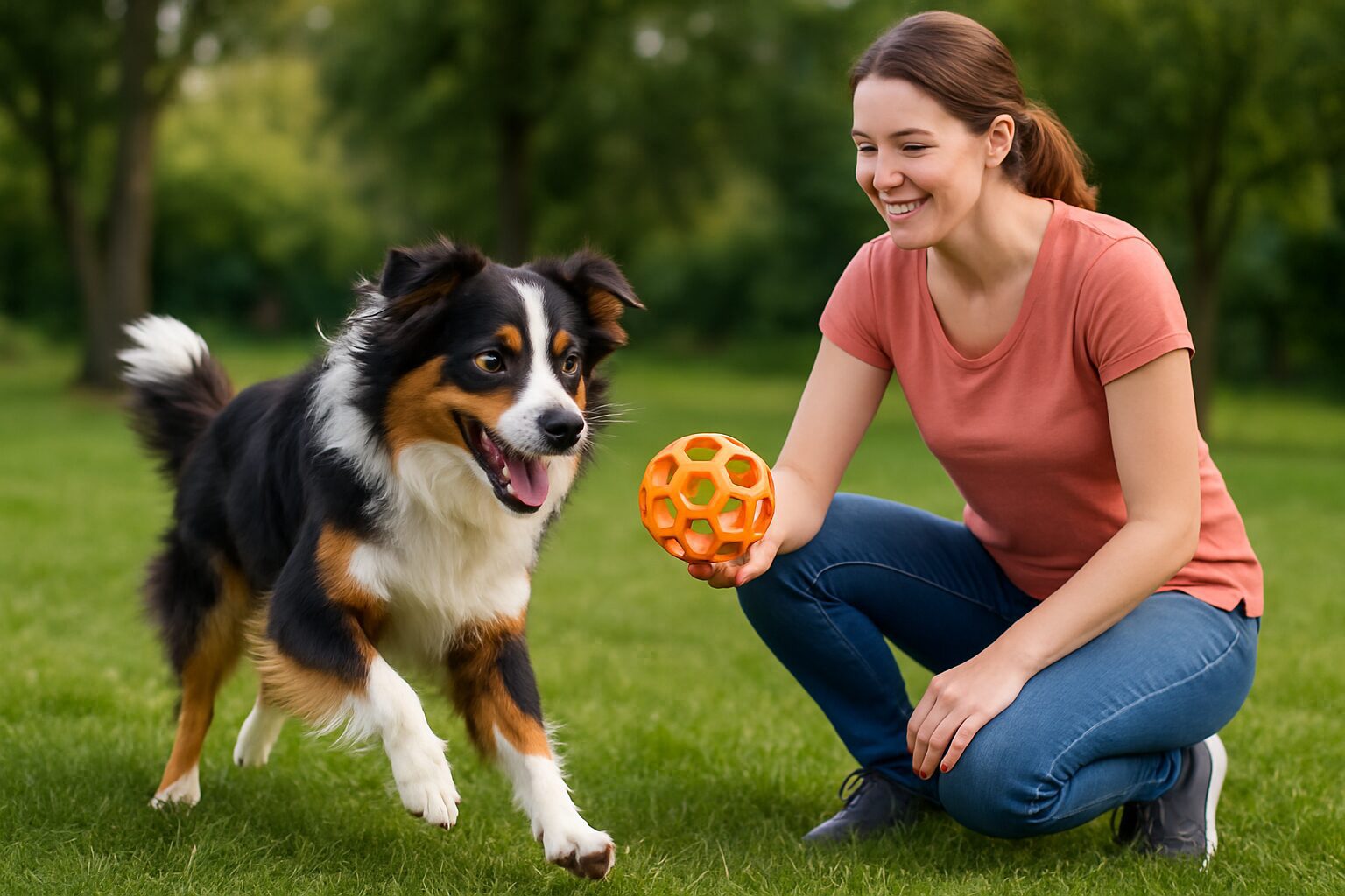 Cão em exercício mental