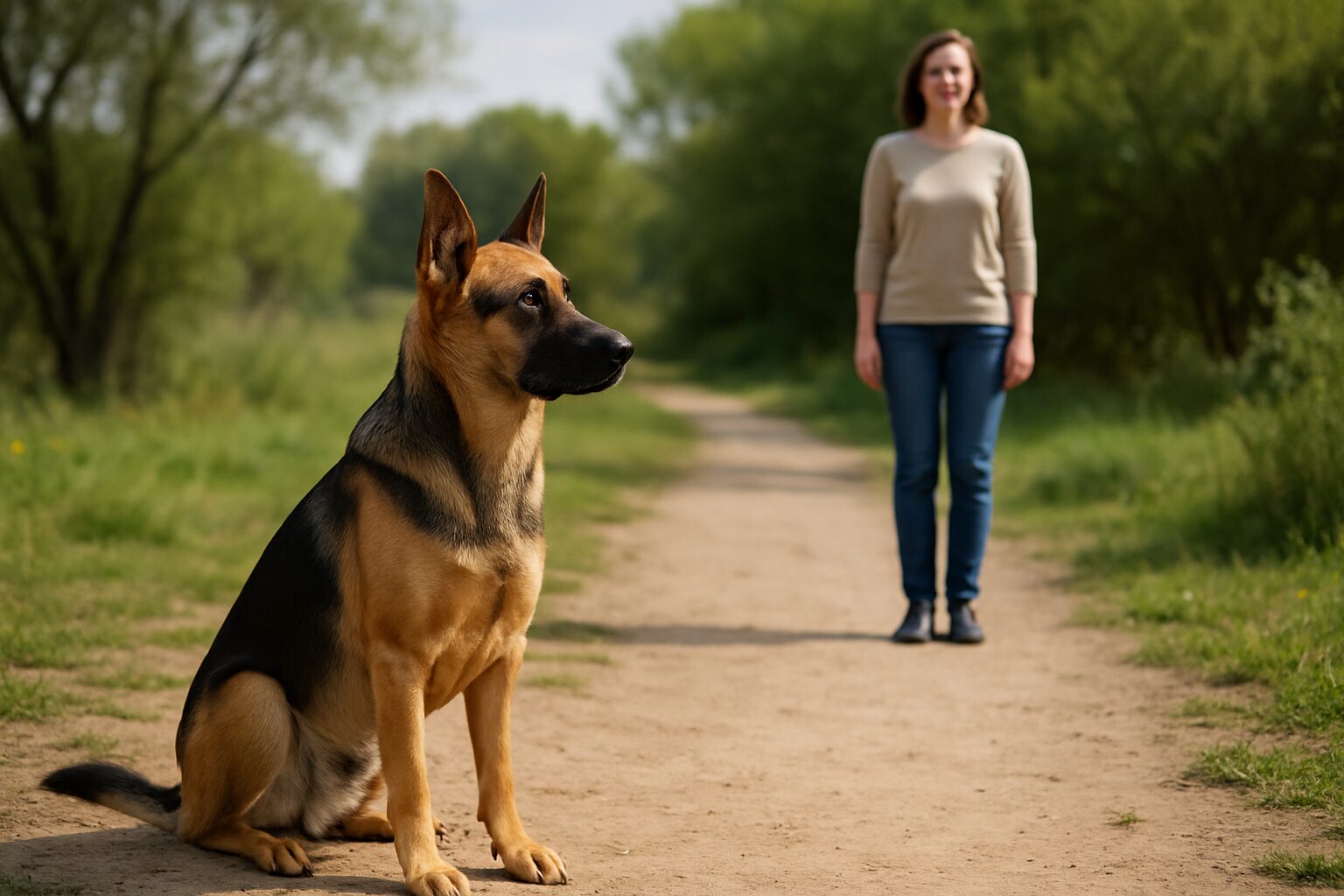 Treinando seu Cão na Rua: Generalização e Controle em Ambientes Distraídos 2 Cão mantendo comando com tutor distante